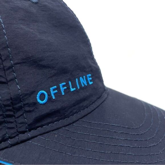 Aerie OFFLINE Vintage nylon cap, embroidered, navy OS NWT in packaging - Picture 2 of 7
